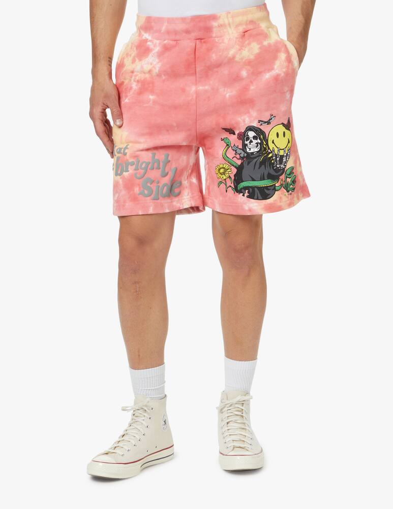 rinascente Market Smiley look at the bright side tie-dye sweatshorts - pink