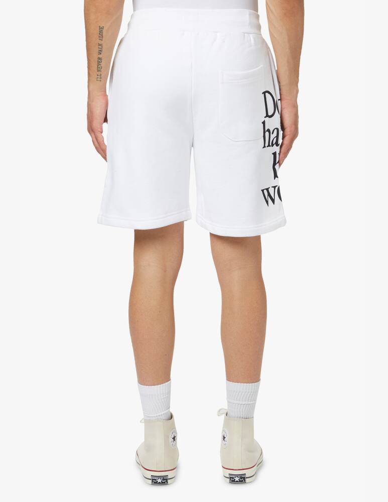 rinascente Market Smiley dont happy be worry sweatshorts - white