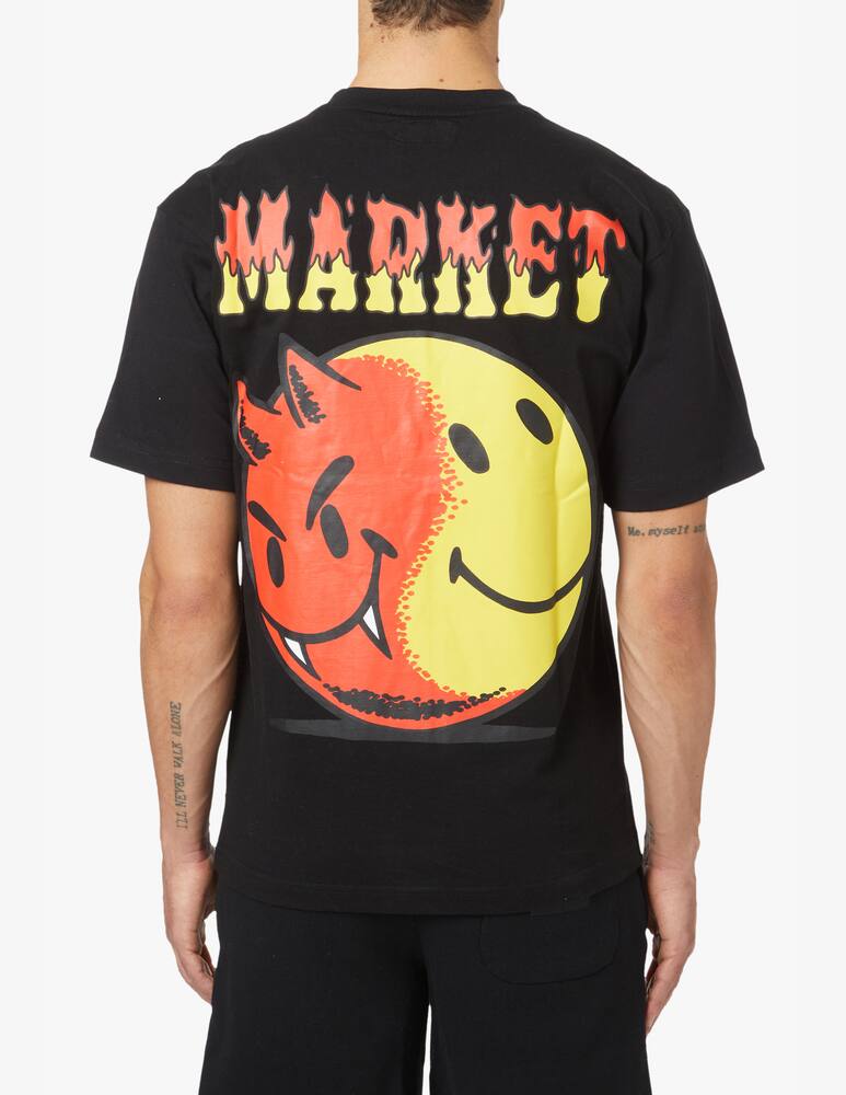 rinascente Market Smiley good and evil t-shirt - black