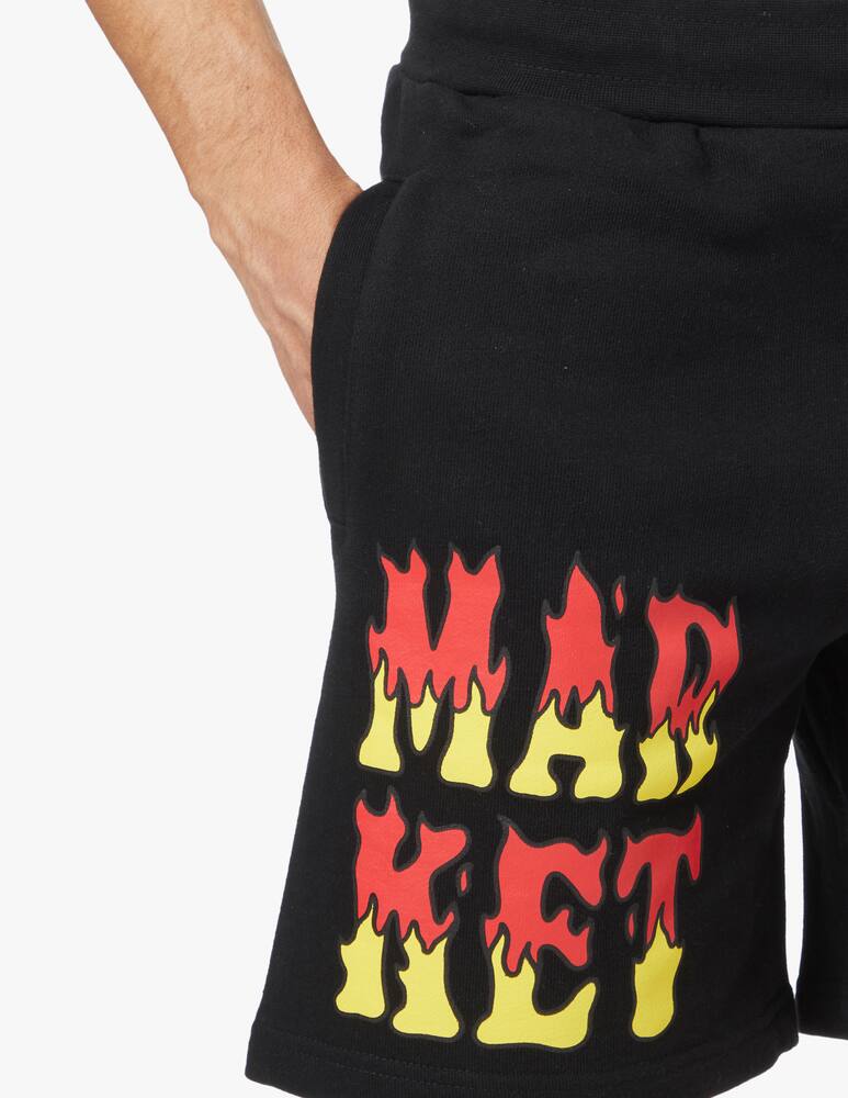 rinascente Market Smiley good and evil sweatshorts - black