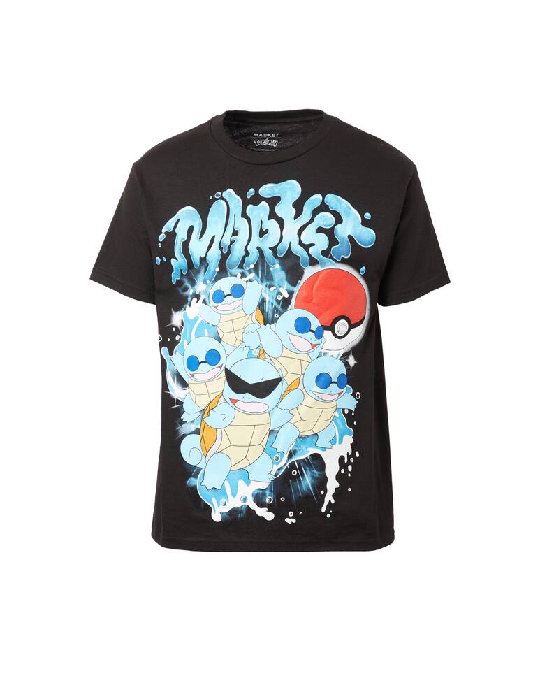 Market Pokemon squirtle squad t-shirt - black - picture 5 Market Pokemon squirtle squad t-shirt - black - picture 5