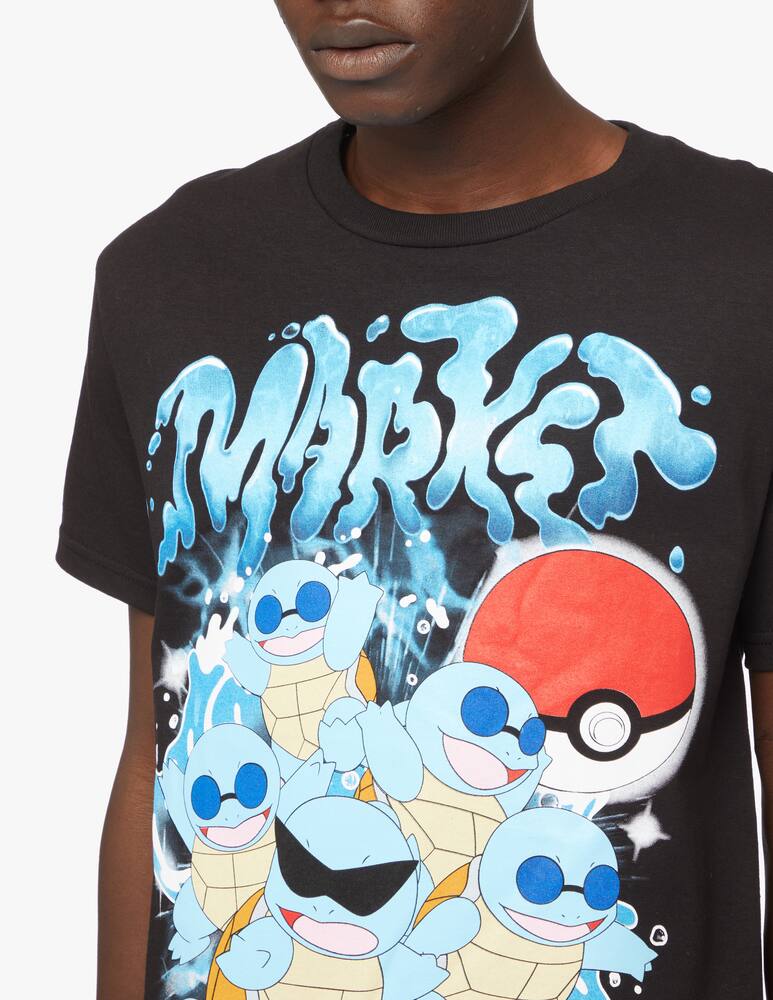Market Pokemon squirtle squad t-shirt - black - picture 4 Market Pokemon squirtle squad t-shirt - black - picture 4