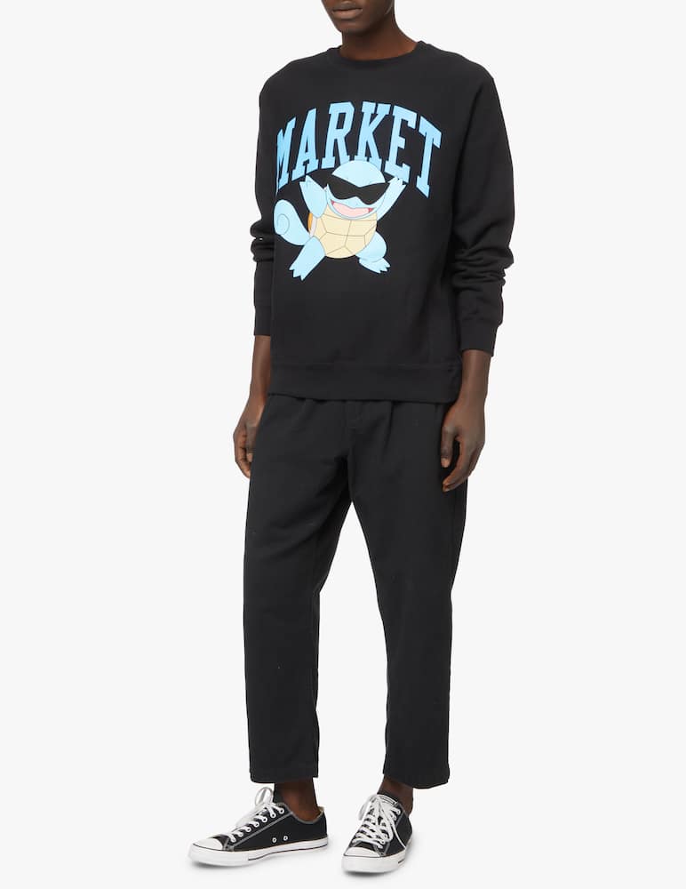 rinascente Market Felpa girocollo pokemon squirtle arc chillin - nero