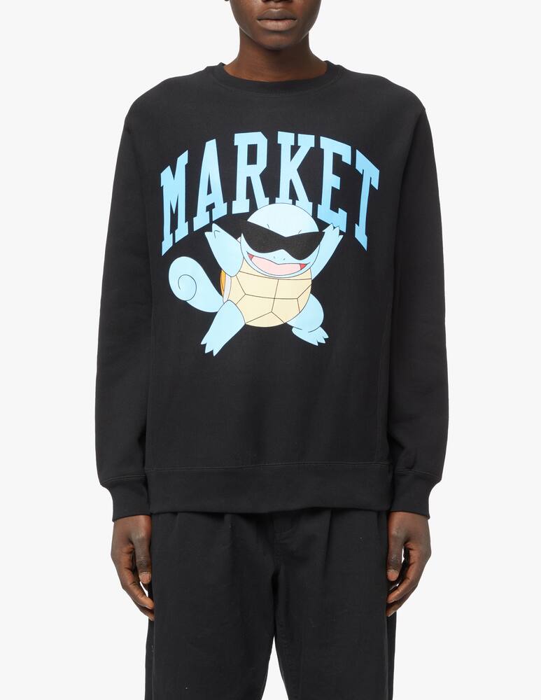Market Felpa girocollo pokemon squirtle arc chillin - nero - immagine 1 Market Felpa girocollo pokemon squirtle arc chillin - nero - immagine 1