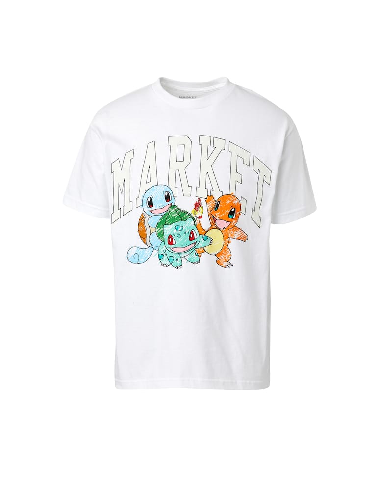 rinascente Market T-shirt pokemon starters uv - bianco