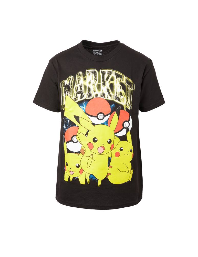 rinascente Market Pokemon pikachu electric shock t-shirt - black