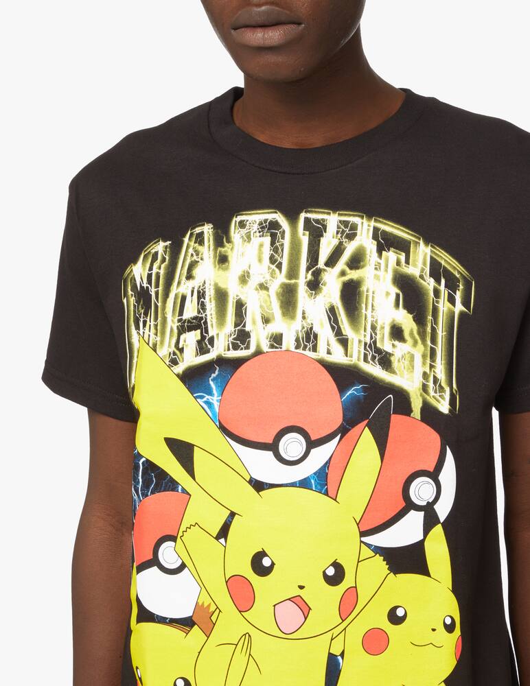 rinascente Market Pokemon pikachu electric shock t-shirt - black