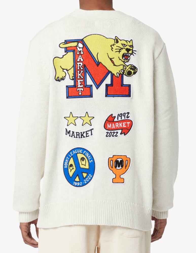 Market Cardigan patch ao - Bianco - immagine 3 Market Cardigan patch ao - Bianco - immagine 3
