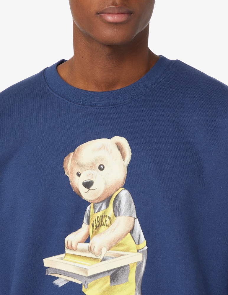 rinascente Market Felpa girocollo orsetto - Blu