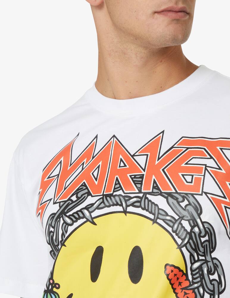 rinascente Market Flowers smiley t-shirt - White