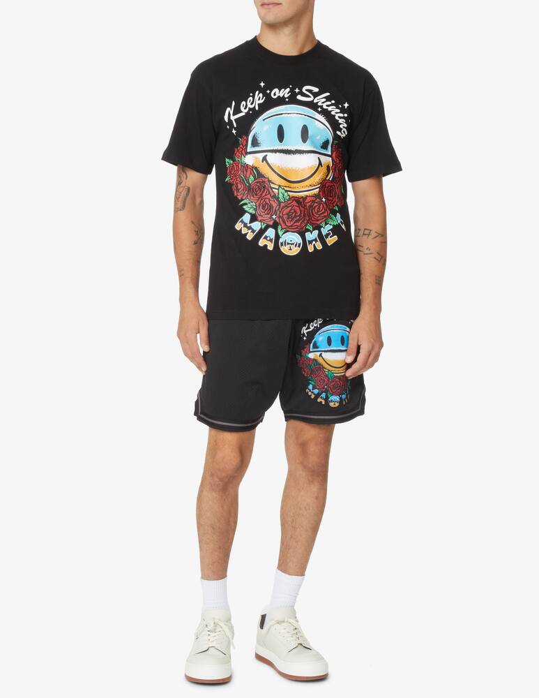 rinascente Market Maglietta manica corta smiley keep on shining - Nero