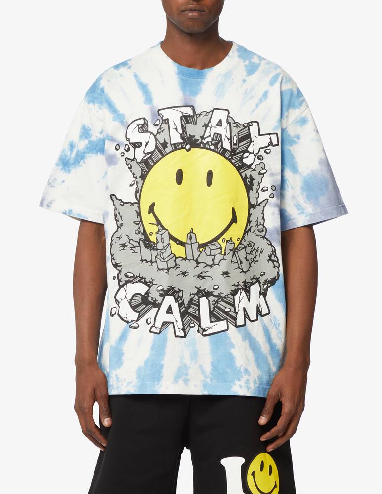 Market Smiley stay calm tie-dye t-shirt q1 - picture 1 Market Smiley stay calm tie-dye t-shirt q1 - picture 1