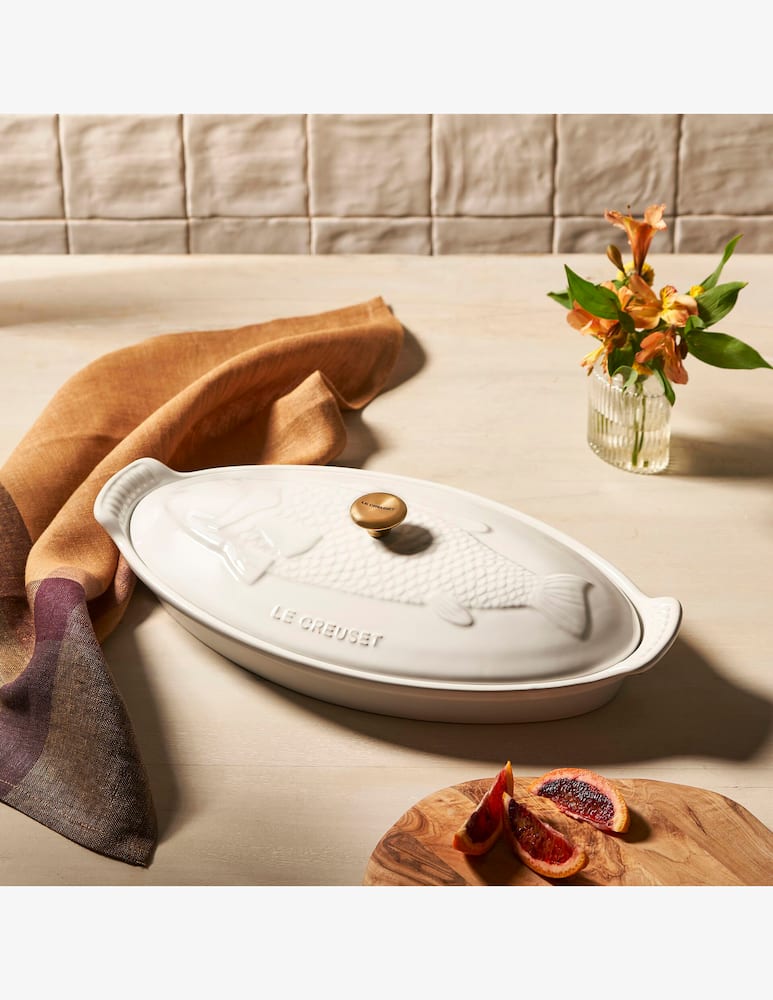 rinascente Le Creuset Pesciera Tradition 34cm White