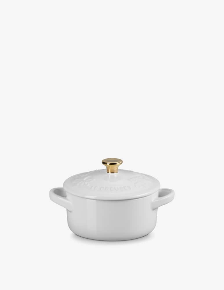 rinascente Le Creuset Mini Cocotte Holly 10cm White