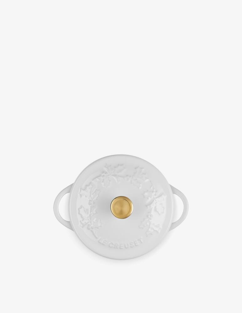 rinascente Le Creuset Mini Cocotte Holly 10cm White