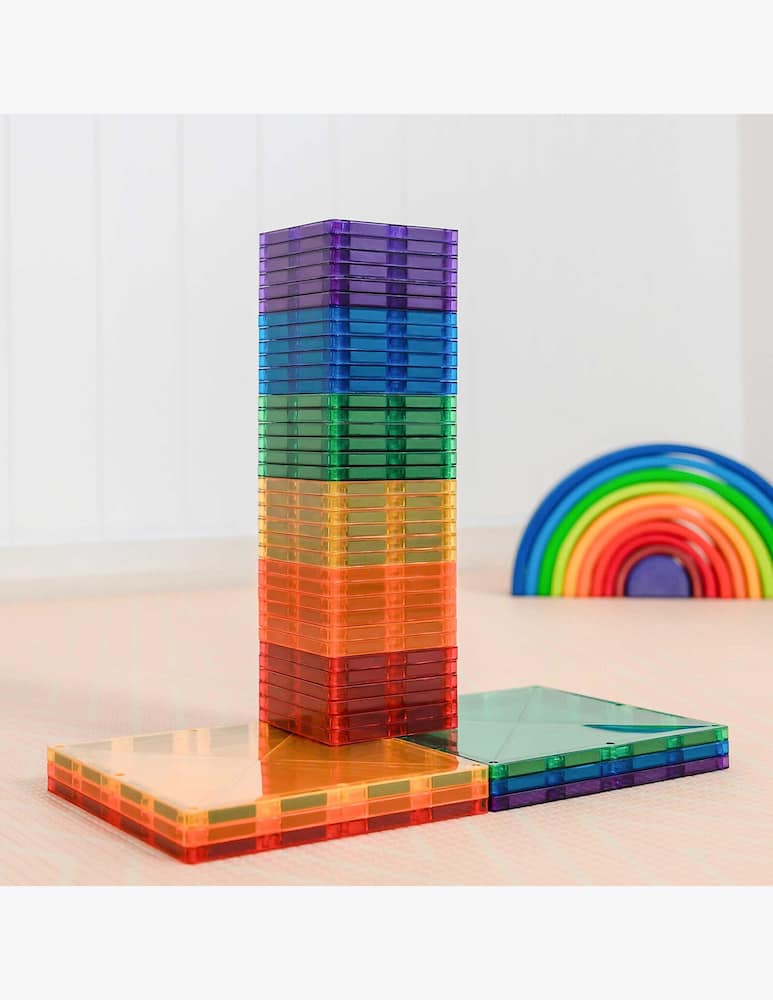 rinascente Buzz Rainbow square pack magnetic tiles