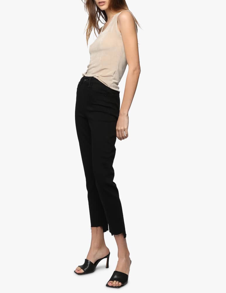 rinascente Rag & Bone Nina high rise ankle cigarette jeans - Black