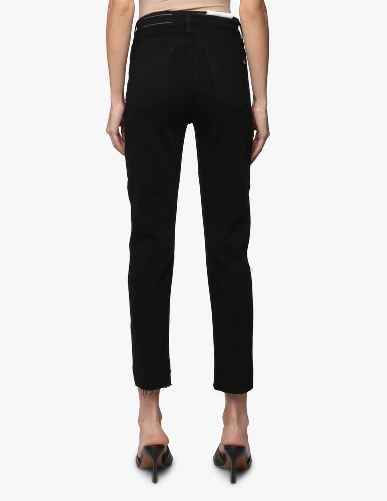 rinascente Rag & Bone Nina high rise ankle cigarette jeans - Black
