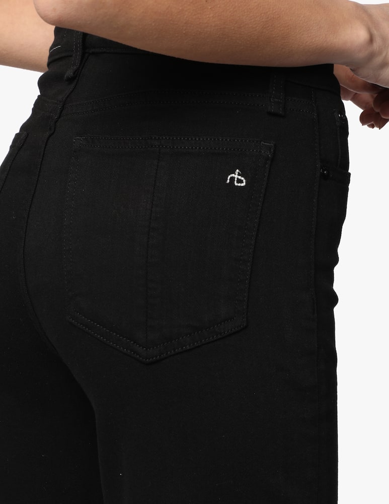 rinascente Rag & Bone Nina high rise ankle cigarette jeans - Black