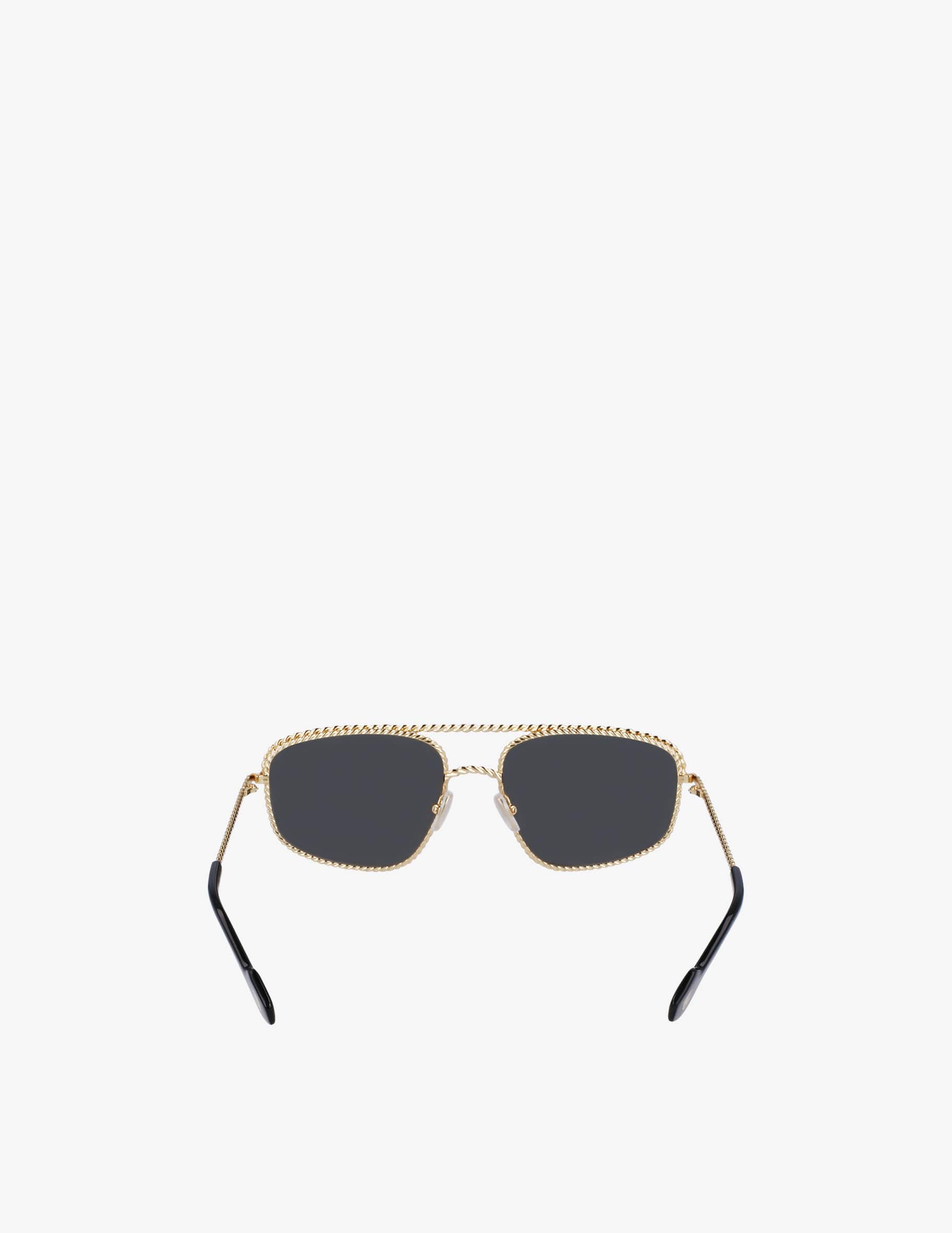 Lanvin LNV128S Rope Detail Square Sunglasses Gold/Brown Lanvin Gold Sunglasses for Men for sale | eBay main image 2