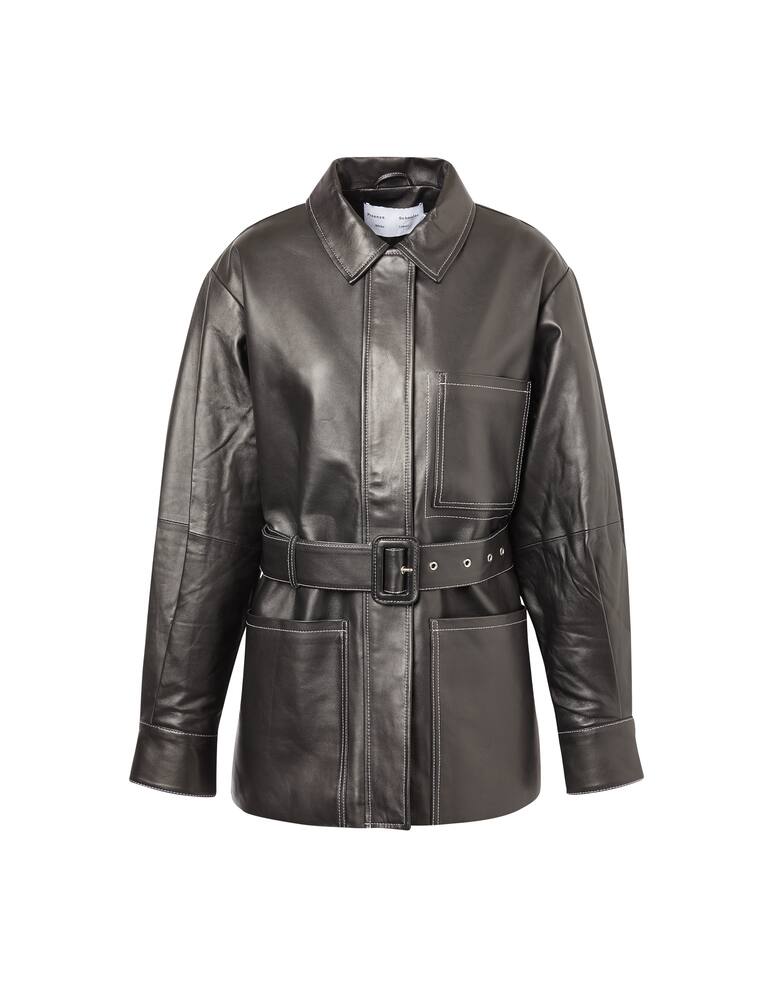 rinascente Proenza Schouler White Label Giacca di pelle con cintura