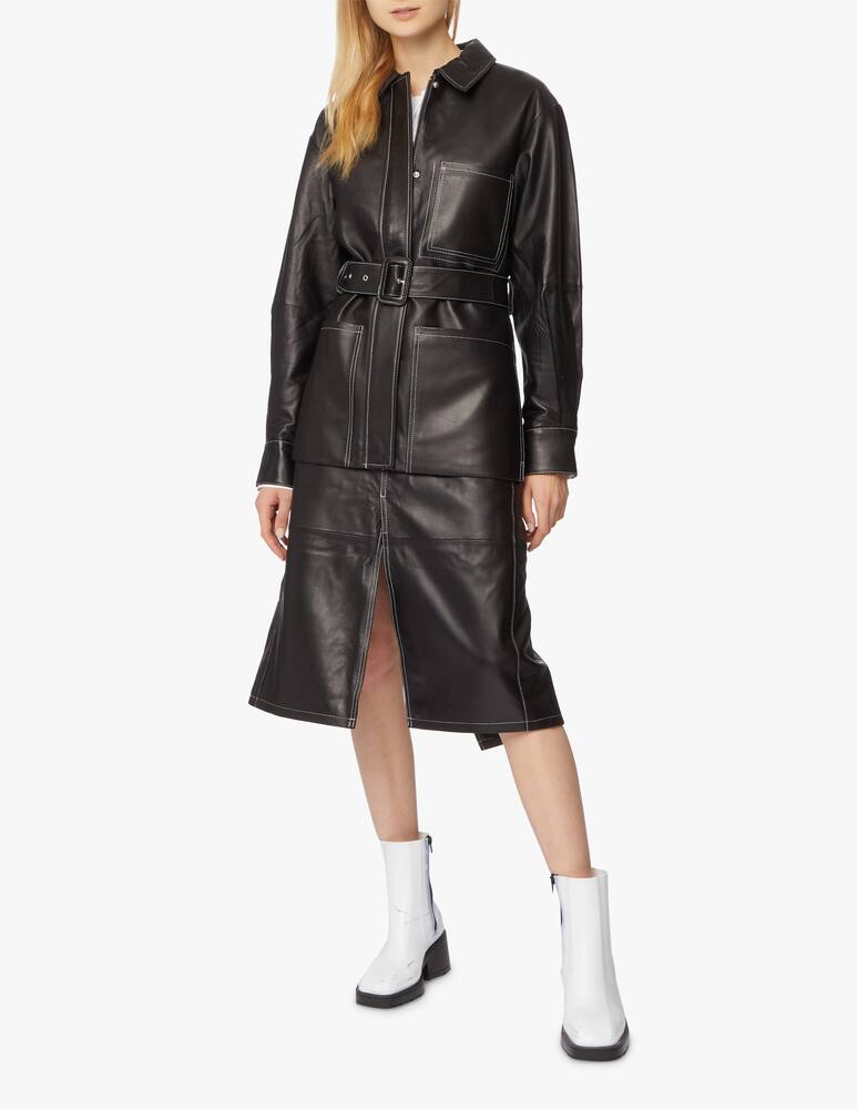 rinascente Proenza Schouler White Label Giacca di pelle con cintura