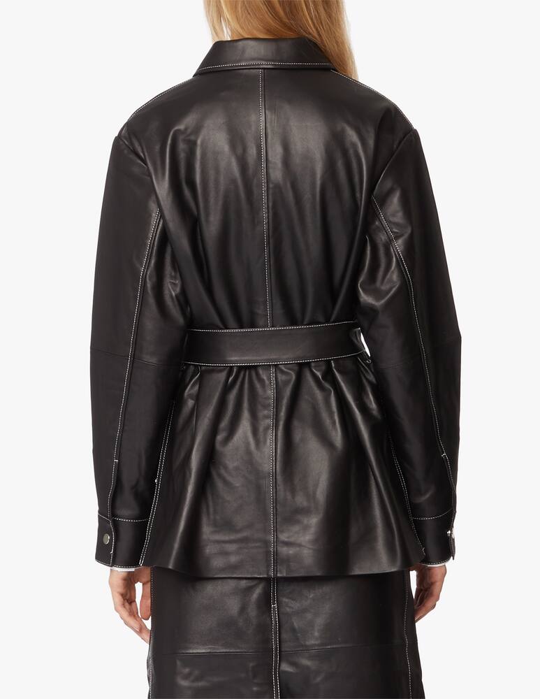 rinascente Proenza Schouler White Label Giacca di pelle con cintura