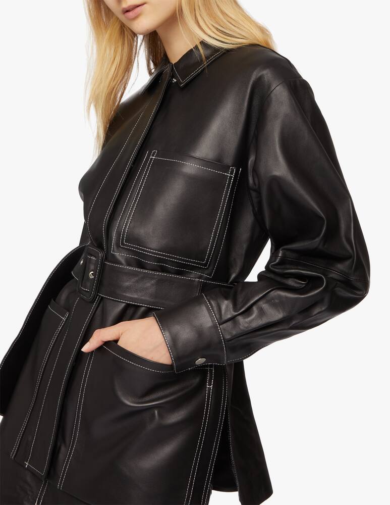 rinascente Proenza Schouler White Label Giacca di pelle con cintura