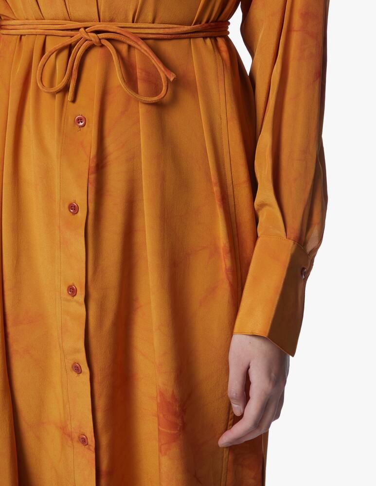 rinascente Proenza Schouler White Label Tye-dye silk midi chemisier dress - orange