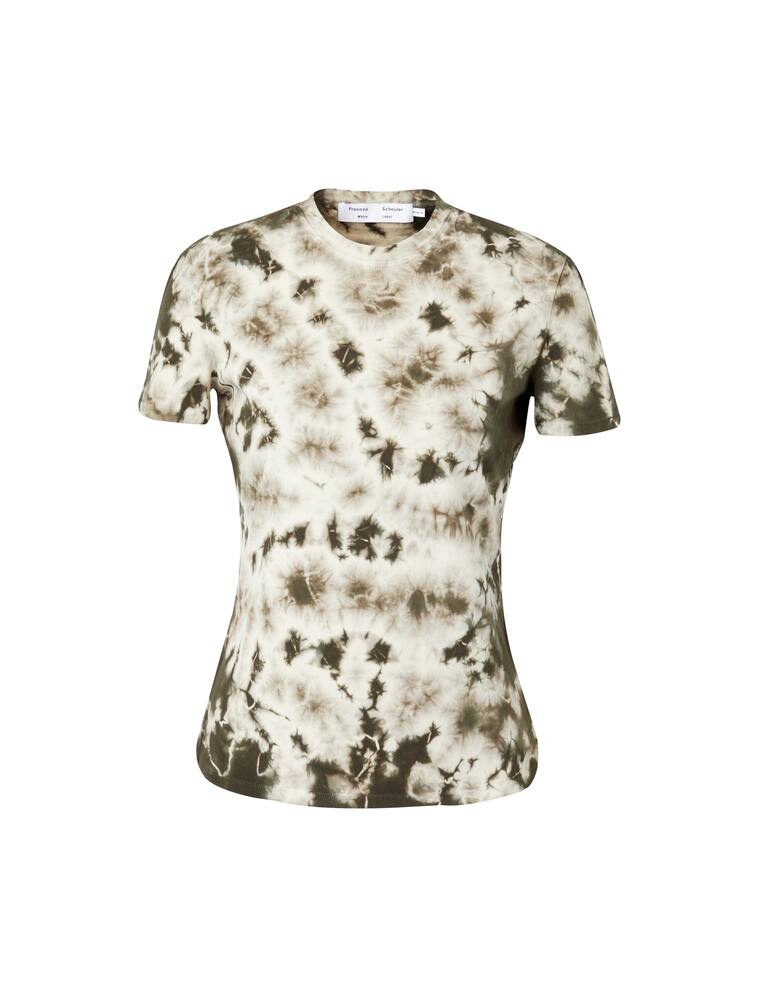 rinascente Proenza Schouler White Label T-shirt in cotone con stampa tye-dye - beige