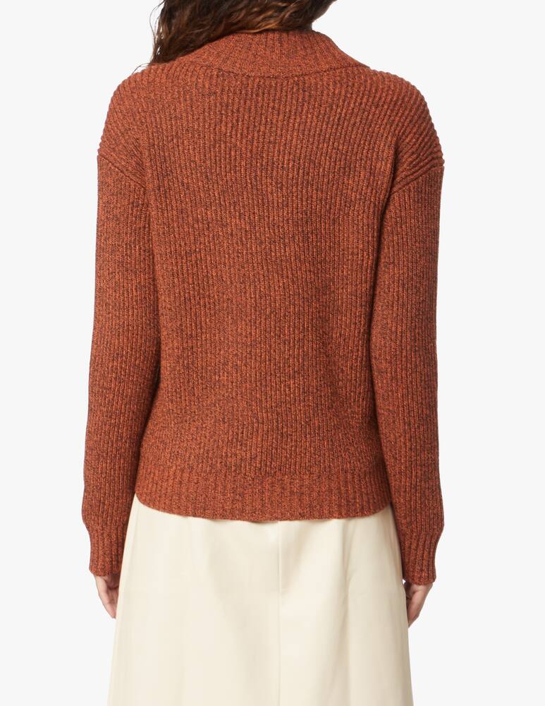 rinascente Proenza Schouler White Label Melange sweater with v-neck in wool - orange