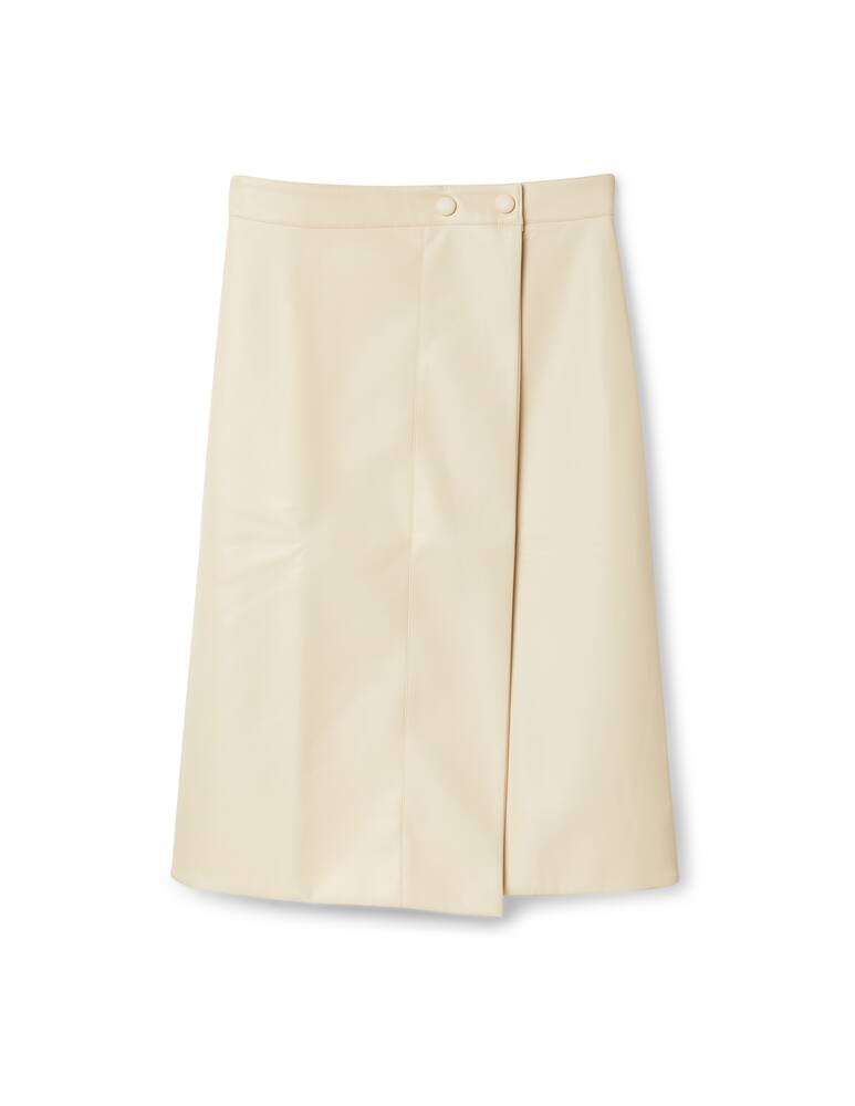 rinascente Proenza Schouler White Label Midi wrap skirt in faux leather - white
