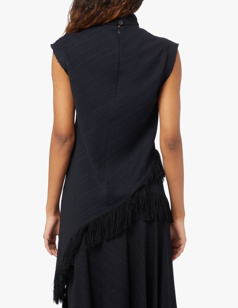 rinascente Proenza Schouler Asymmetrical shirt with korean neck - black
