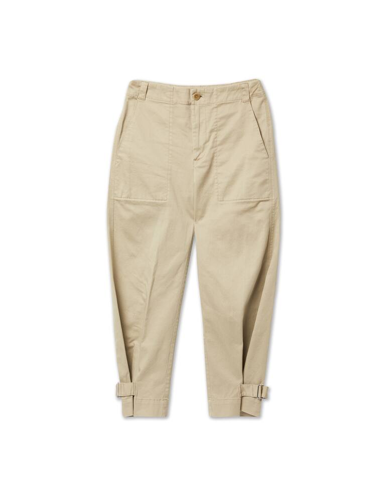 rinascente Proenza Schouler White Label Cropped pants with ankle laces - beige