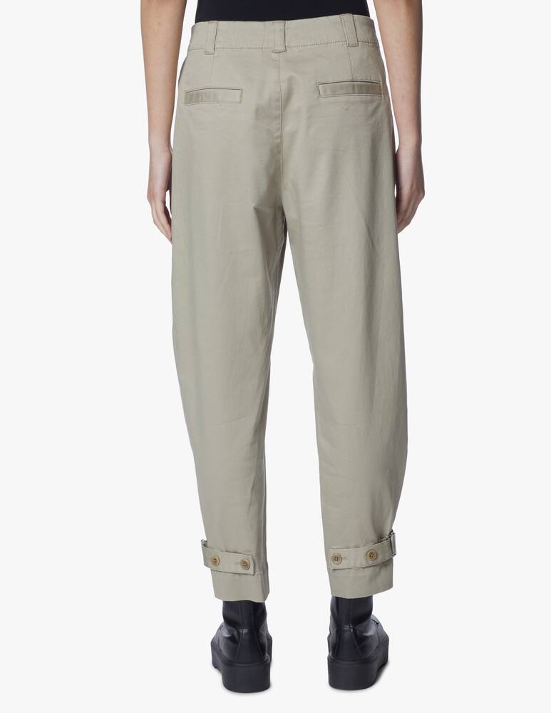 rinascente Proenza Schouler White Label Cropped pants with ankle laces - beige