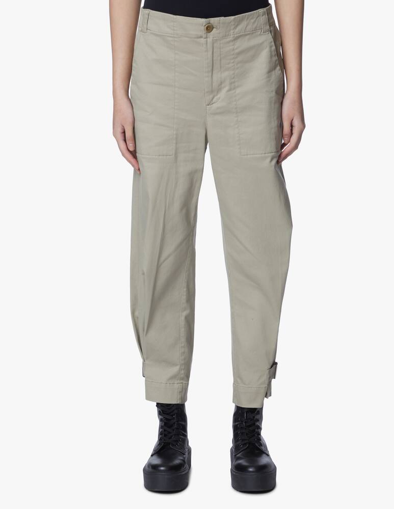 rinascente Proenza Schouler White Label Cropped pants with ankle laces - beige