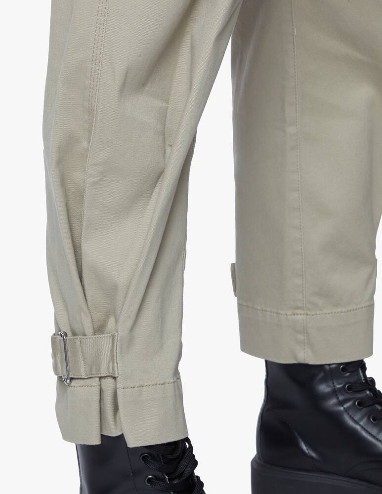 rinascente Proenza Schouler White Label Cropped pants with ankle laces - beige