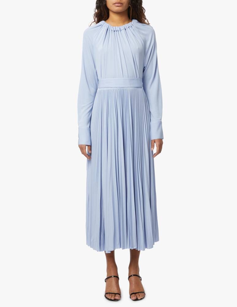 rinascente Proenza Schouler Midi dress with long sleeves lace at the waist - light blue