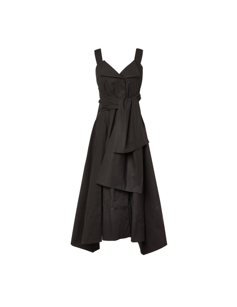 rinascente Proenza Schouler Asymmetrical midi dress with straps in cotton - black