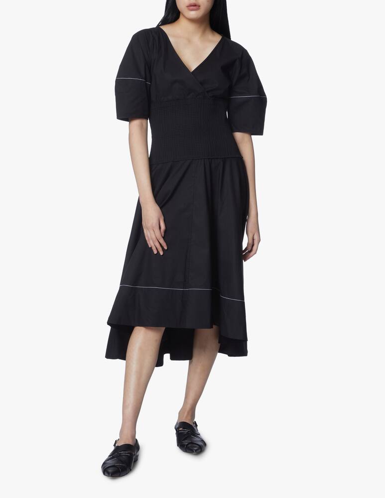 Proenza Schouler White Label Abito svasato con elastico in vita ed impunture - nero - immagine 1 Proenza Schouler White Label Abito svasato con elastico in vita ed impunture - nero - immagine 1
