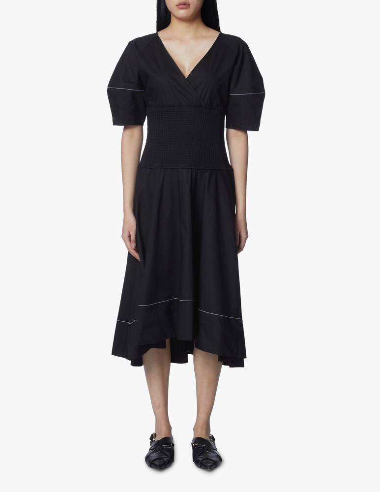 Proenza Schouler White Label Abito svasato con elastico in vita ed impunture - nero - immagine 2 Proenza Schouler White Label Abito svasato con elastico in vita ed impunture - nero - immagine 2