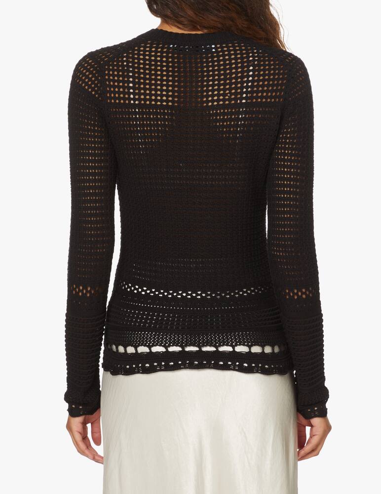 rinascente Proenza Schouler White Label Maglietta a manica lunga in misto seta - nero