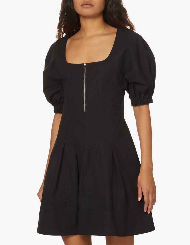 rinascente Proenza Schouler White Label Vestito mini in cotone con zip frontale - nero