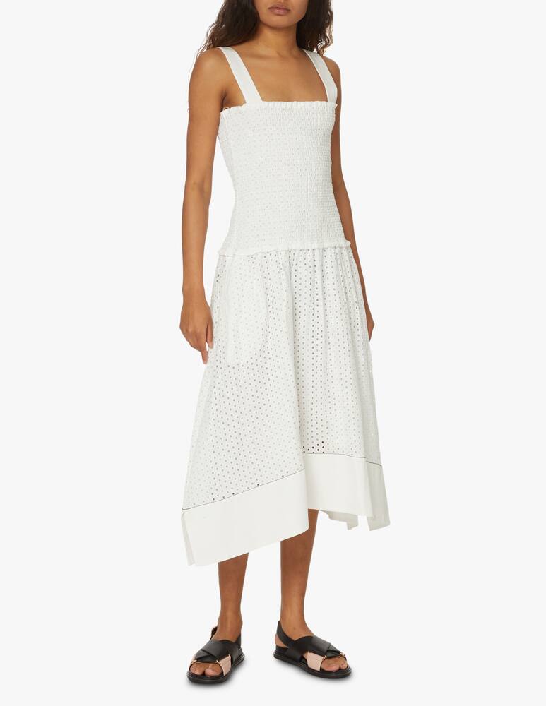 rinascente Proenza Schouler White Label Cotton asymmetrical midi dress - white