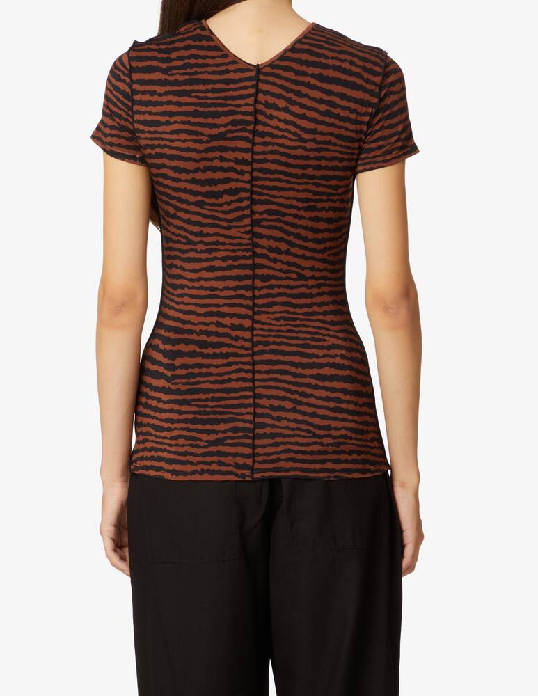 rinascente Proenza Schouler White Label Short Sleeve Jersey Top - Brown
