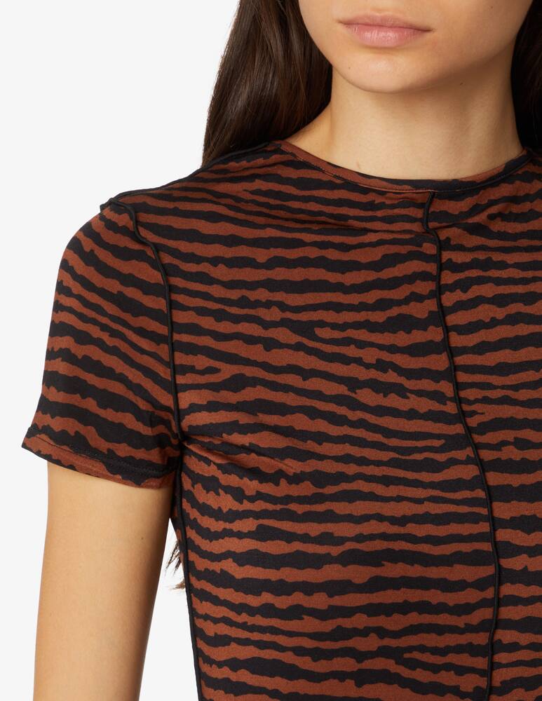 rinascente Proenza Schouler White Label Short Sleeve Jersey Top - Brown