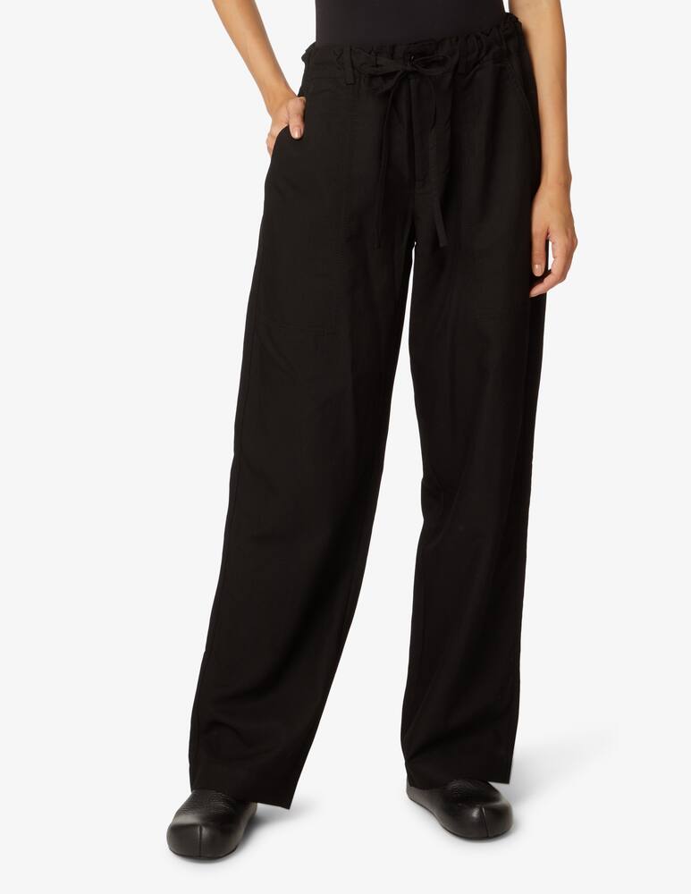rinascente Proenza Schouler White Label Wide Leg Drawstring Pants - Black