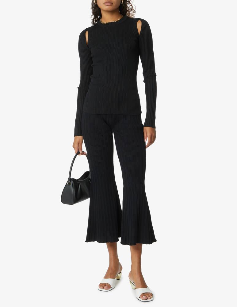 rinascente Proenza Schouler White Label Maglia in msto cashmere con cut-outs - Nero