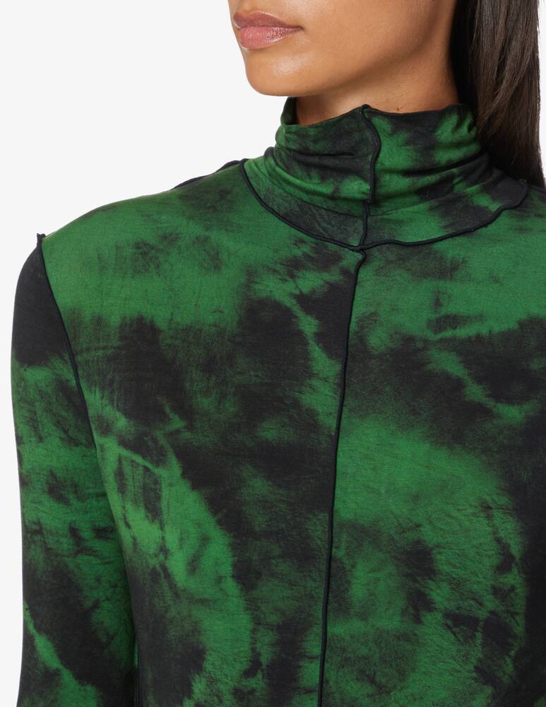 rinascente Proenza Schouler White Label Marble turtleneck long sleeved dress - Green