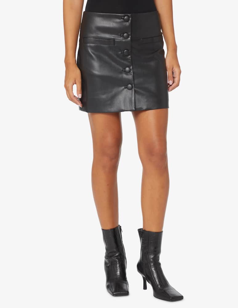 rinascente Proenza Schouler White Label Minigonna in pelle sintetica - Nero